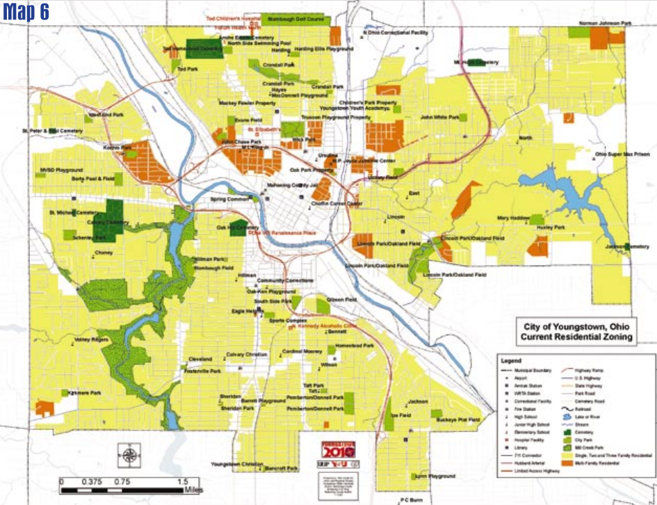 Youngstown 2010 - Map 6 Residential Zoning